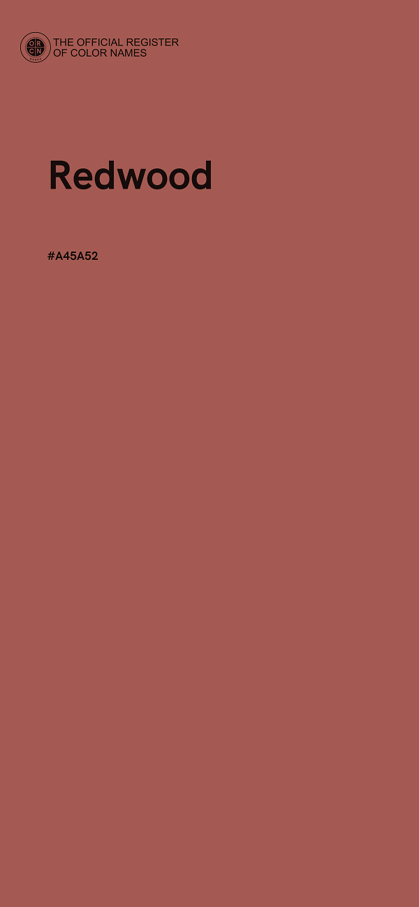 #A45A52 - Redwood color image