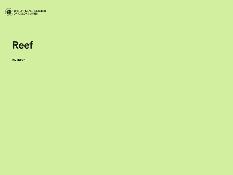 #D1EF9F - Reef color image