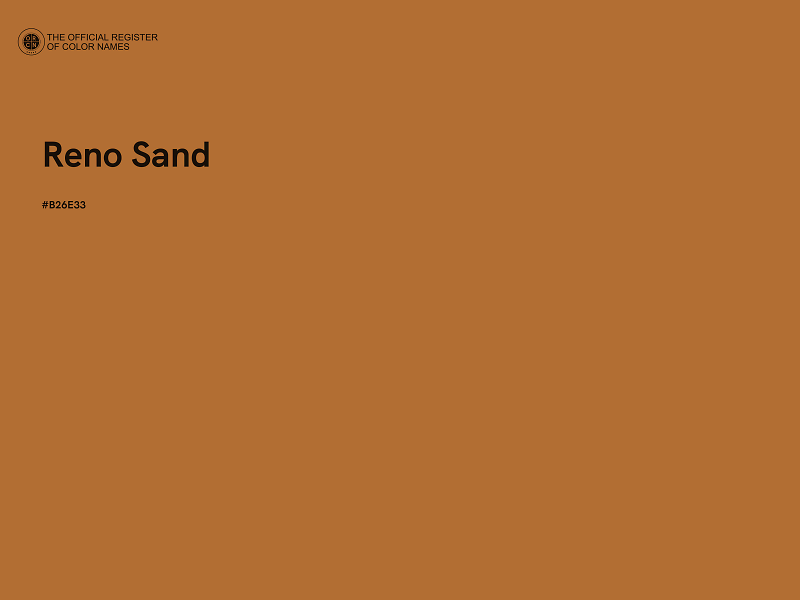 #B26E33 - Reno Sand color image