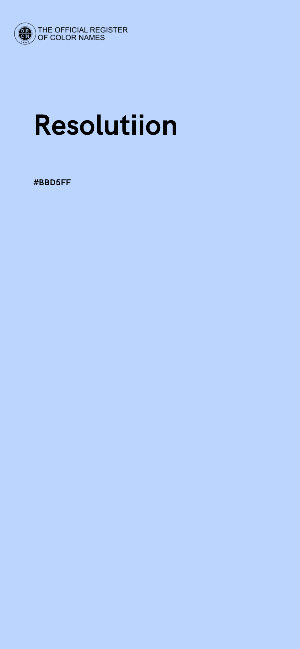 #BBD5FF - Resolutiion color image