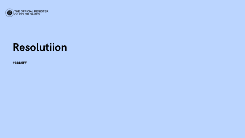 #BBD5FF - Resolutiion color image