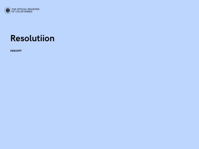 #BBD5FF - Resolutiion color image