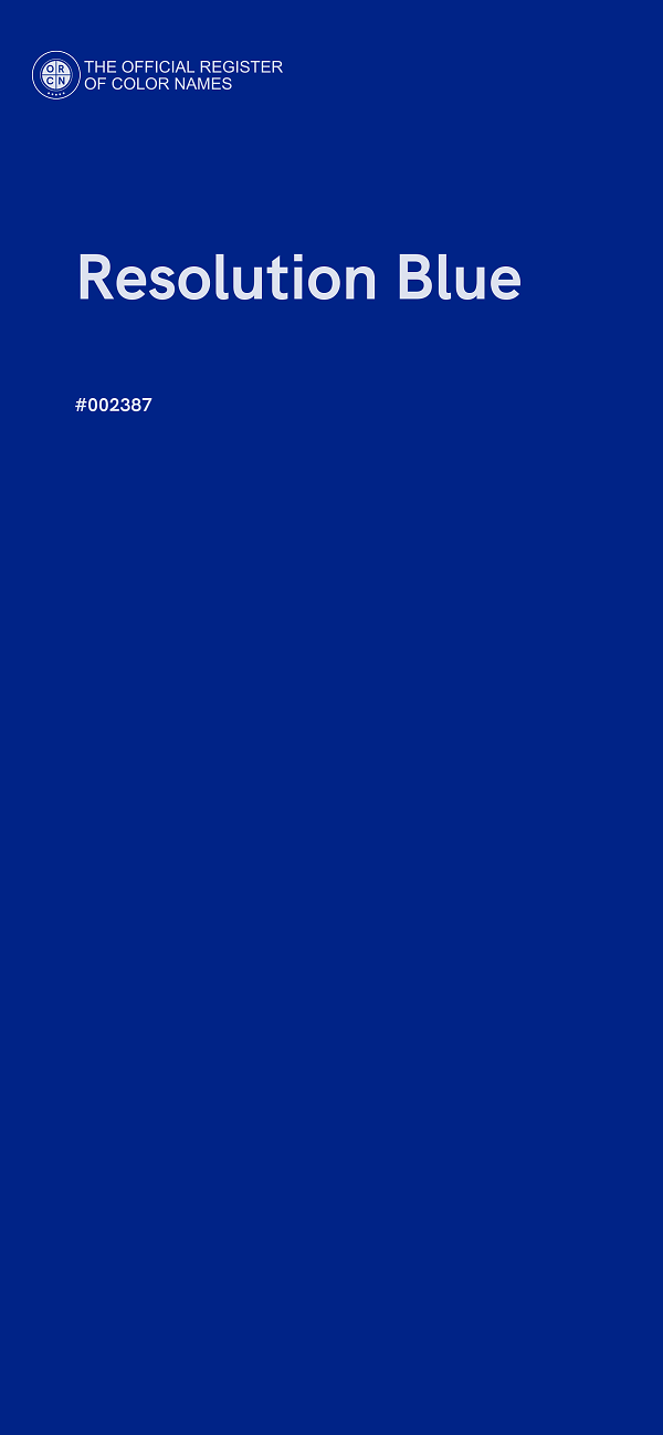#002387 - Resolution Blue color image
