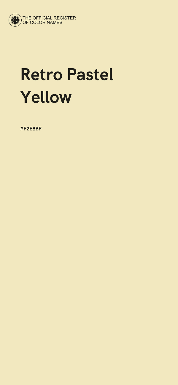 #F2E8BF - Retro Pastel Yellow color image