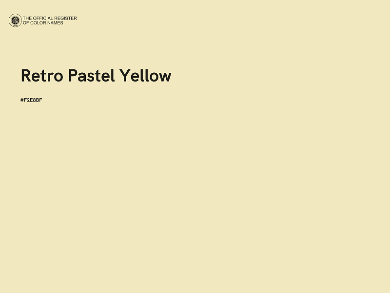 #F2E8BF - Retro Pastel Yellow color image
