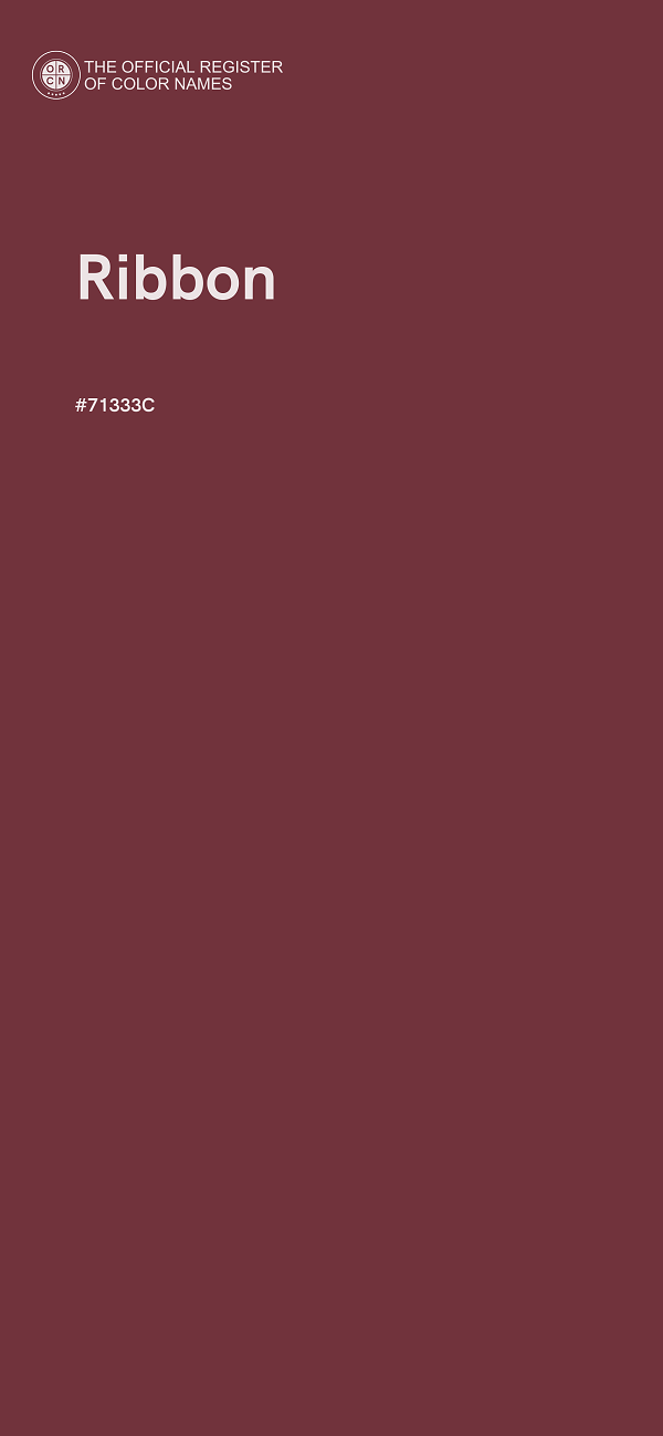 #71333C - Ribbon color image