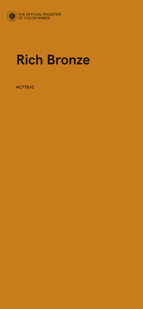 #C77D1C - Rich Bronze color image