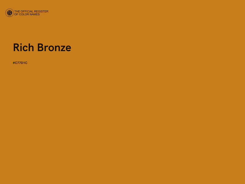 #C77D1C - Rich Bronze color image