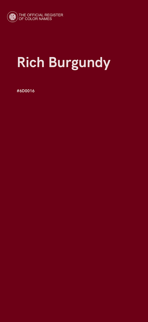 #6D0016 - Rich Burgundy color image