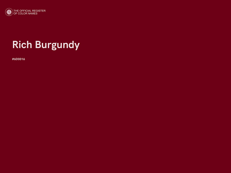 #6D0016 - Rich Burgundy color image