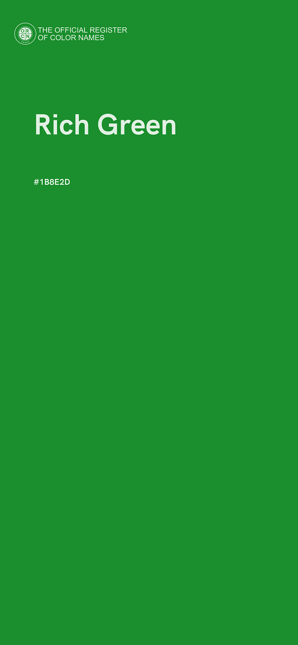 #1B8E2D - Rich Green color image