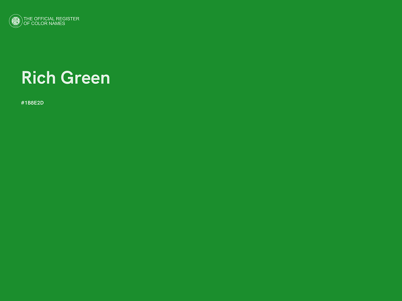 #1B8E2D - Rich Green color image