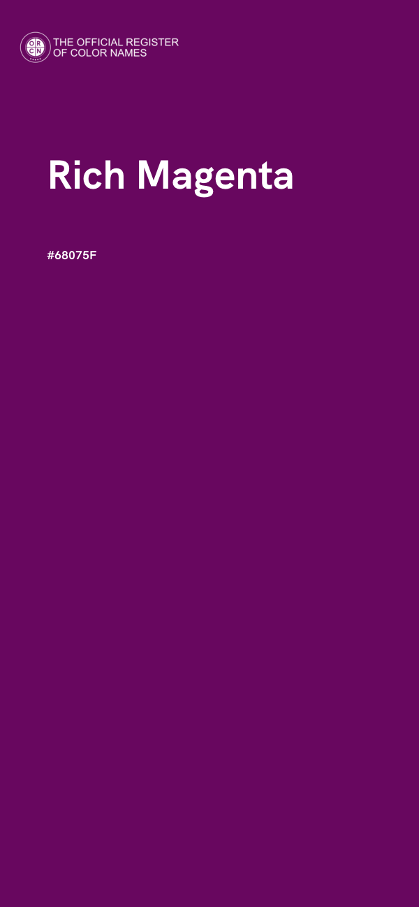 #68075F - Rich Magenta color image
