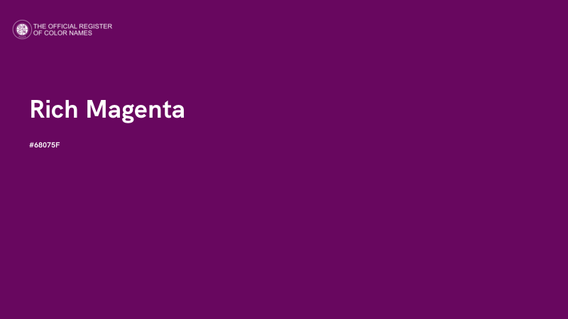 #68075F - Rich Magenta color image