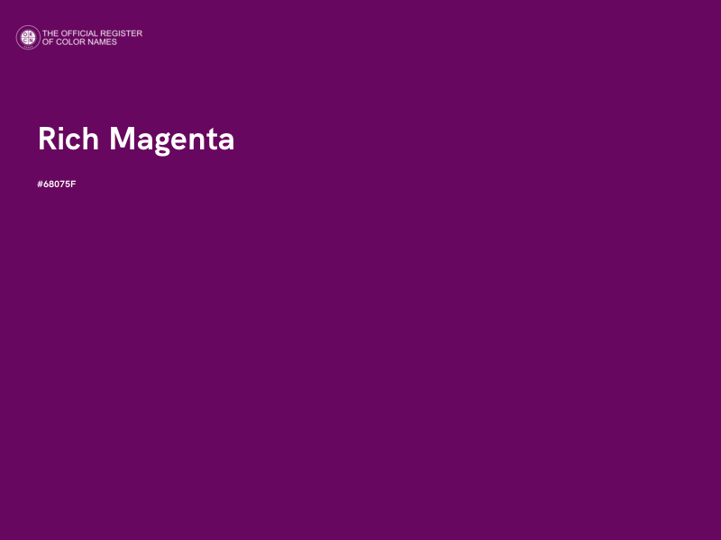 #68075F - Rich Magenta color image