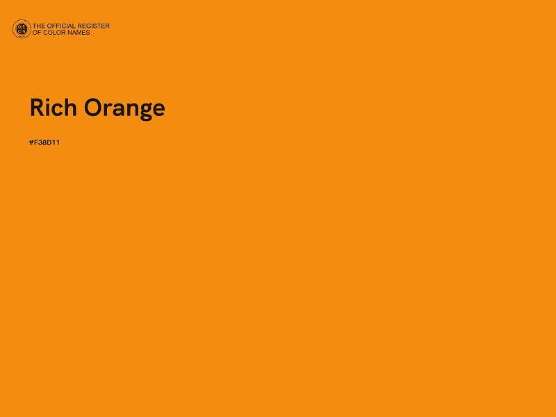 #F38D11 - Rich Orange color image