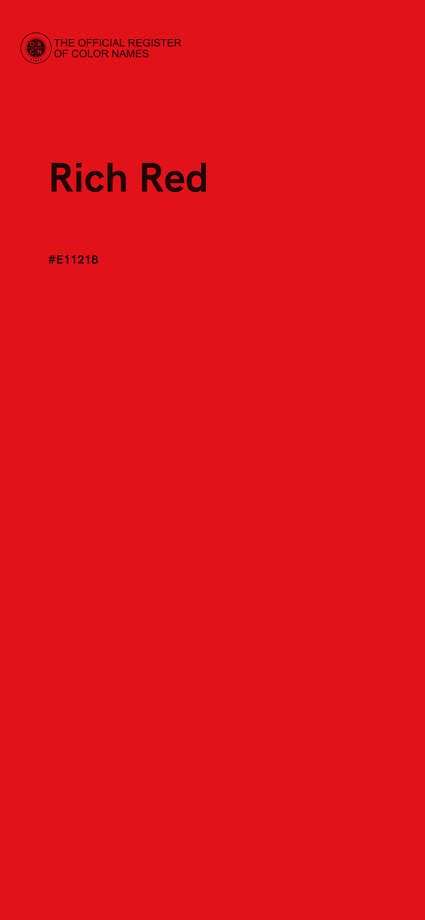 #E11218 - Rich Red color image
