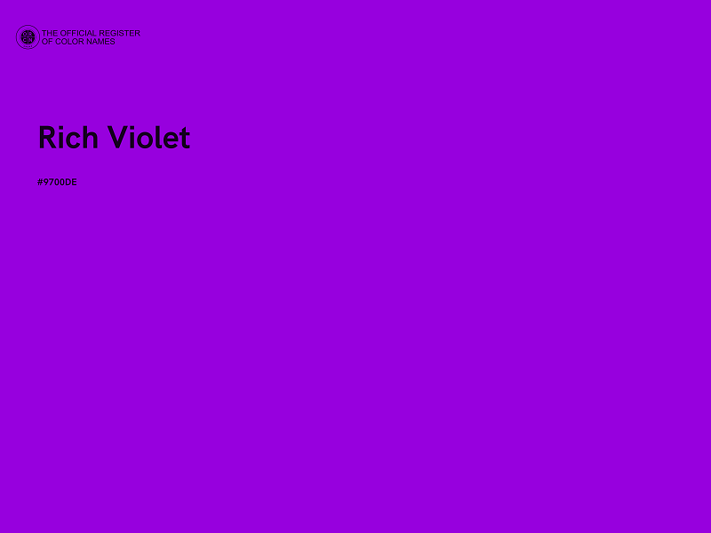 #9700DE - Rich Violet color image