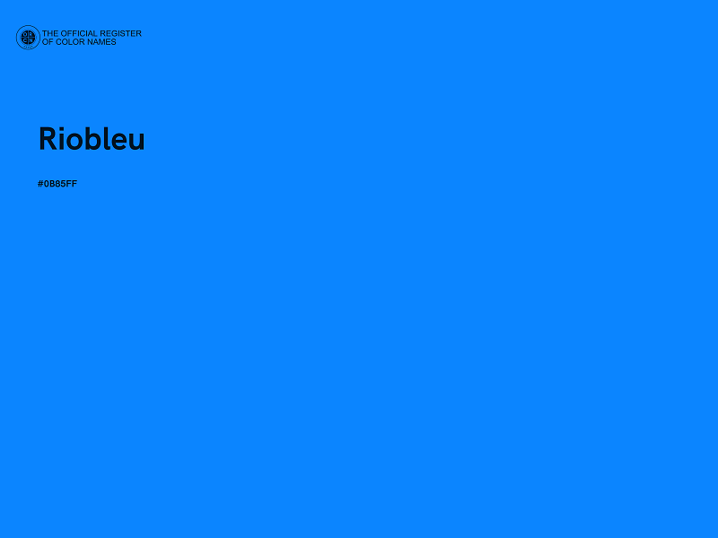 #0B85FF - Riobleu color image