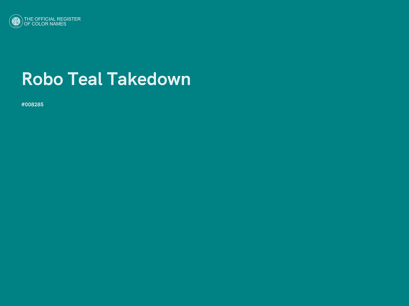 #008285 - Robo Teal Takedown color image