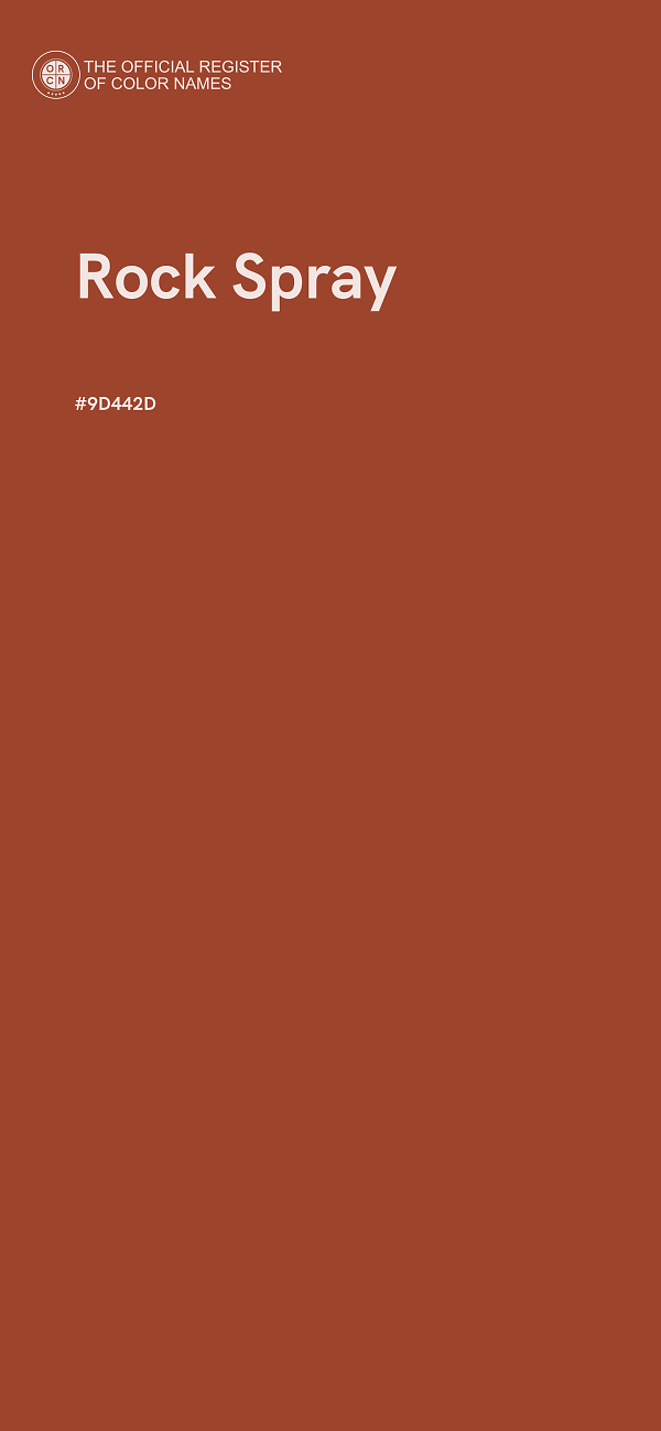 #9D442D - Rock Spray color image