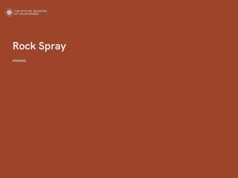 #9D442D - Rock Spray color image