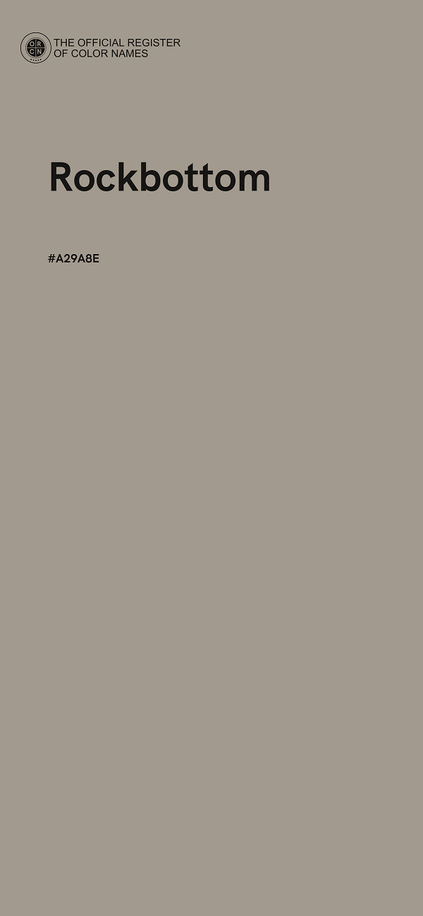 #A29A8E - Rockbottom color image