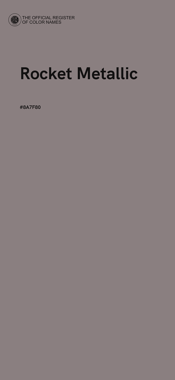 #8A7F80 - Rocket Metallic color image