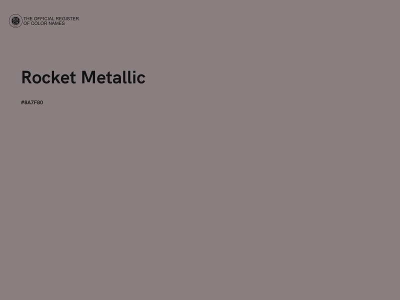 #8A7F80 - Rocket Metallic color image