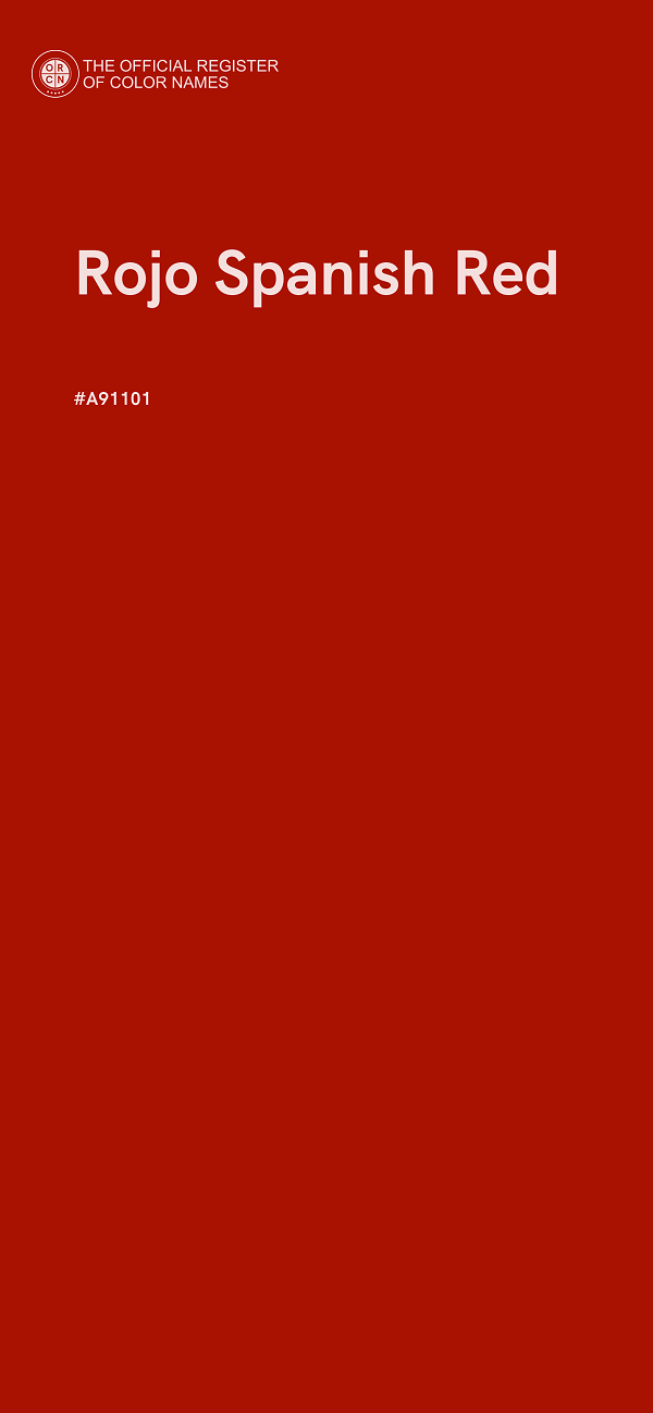 #A91101 - Rojo Spanish Red color image