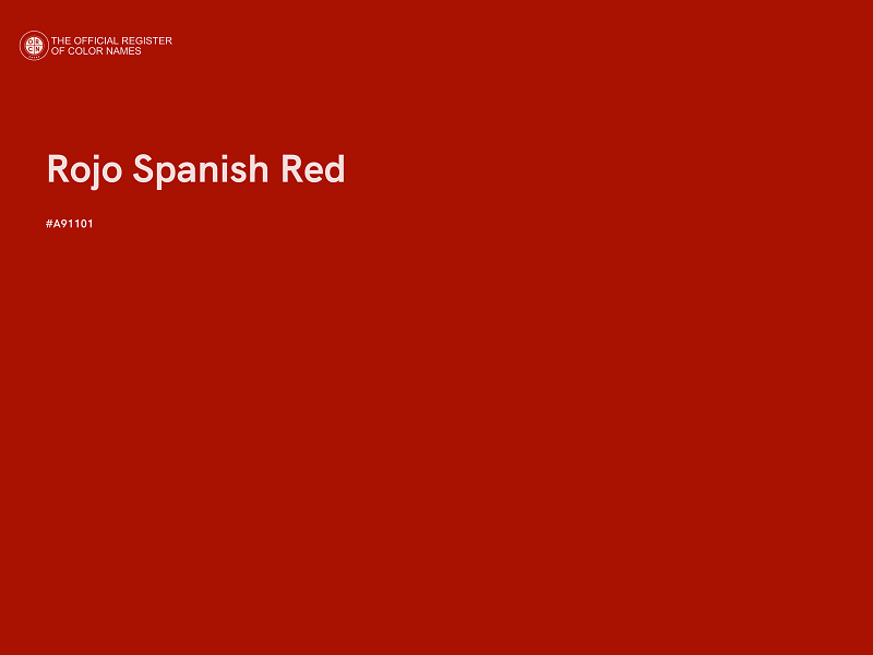 #A91101 - Rojo Spanish Red color image