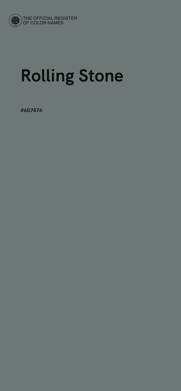 #6D7876 - Rolling Stone color image