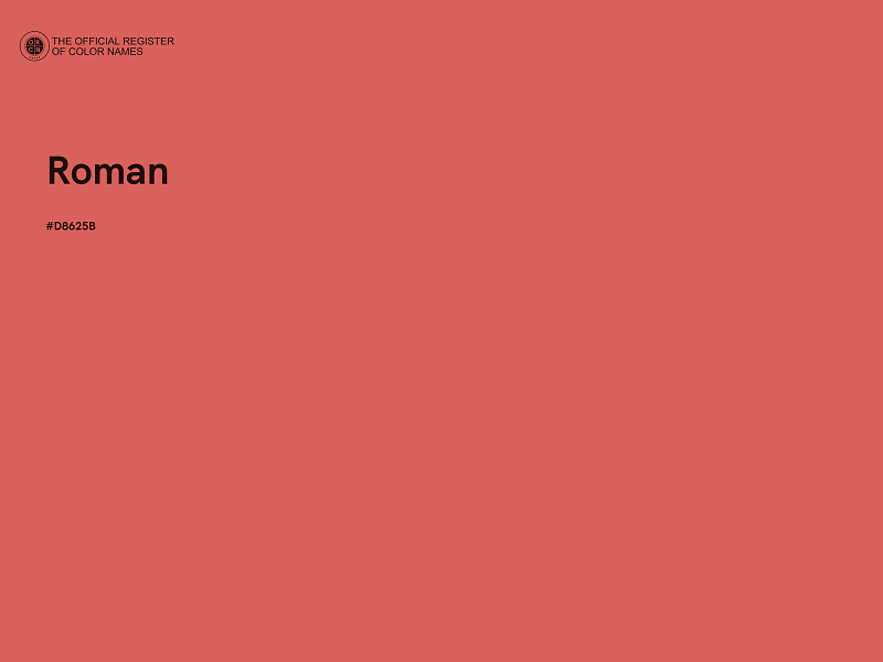 #D8625B - Roman color image