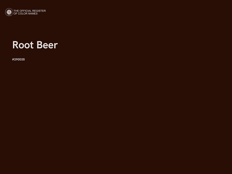 #290E05 - Root Beer color image