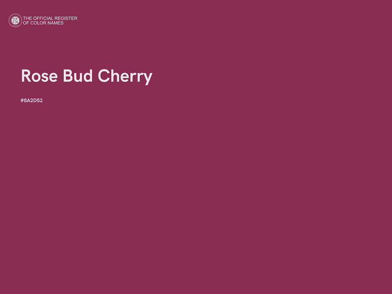 #8A2D52 - Rose Bud Cherry color image