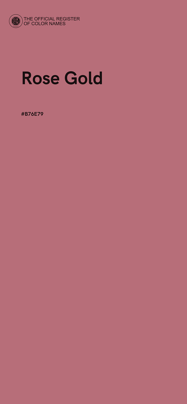 #B76E79 - Rose Gold color image