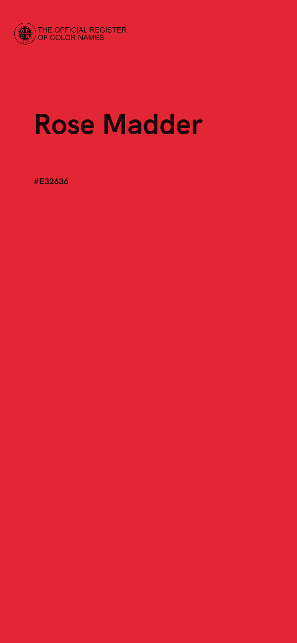 #E32636 - Rose Madder color image