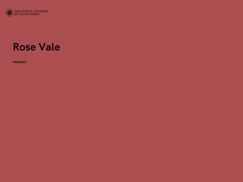 #AB4E52 - Rose Vale color image