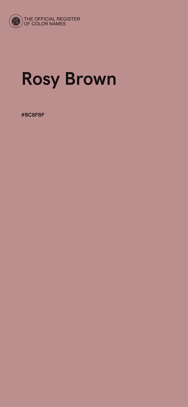 #BC8F8F - Rosy Brown color image
