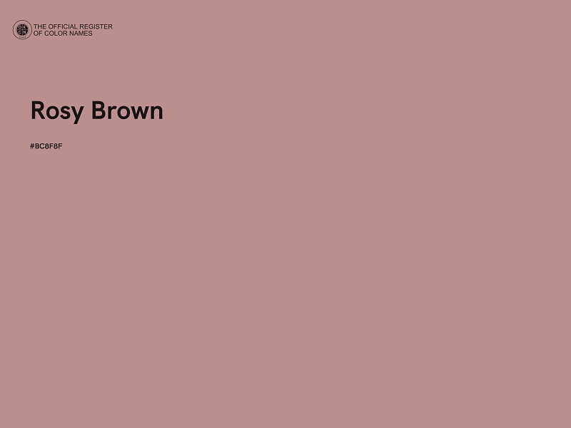 #BC8F8F - Rosy Brown color image