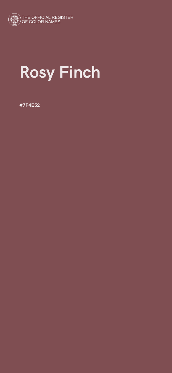 #7F4E52 - Rosy Finch color image