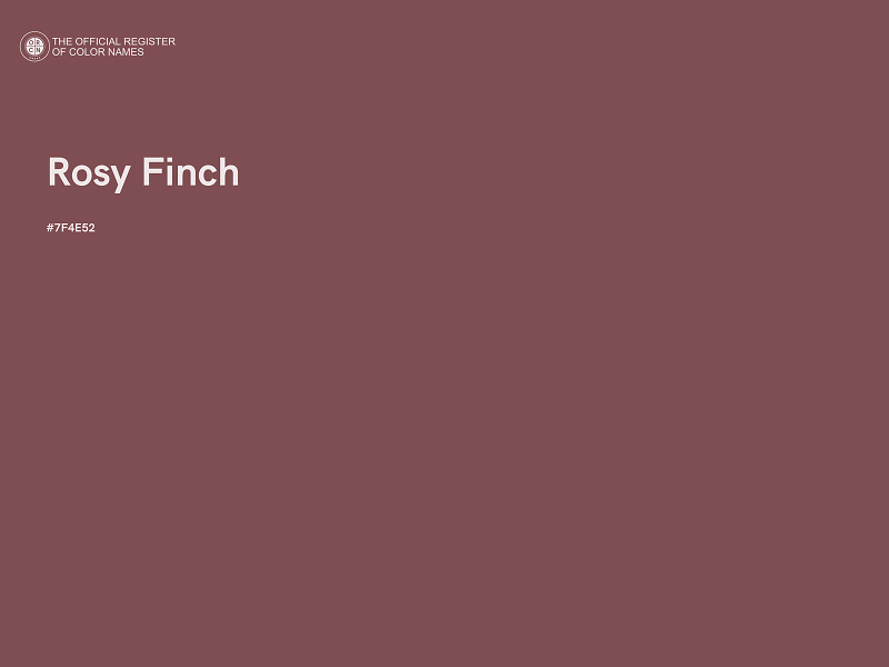 #7F4E52 - Rosy Finch color image