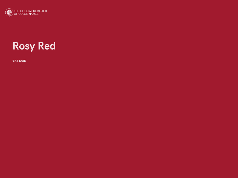 #A11A2E - Rosy Red color image