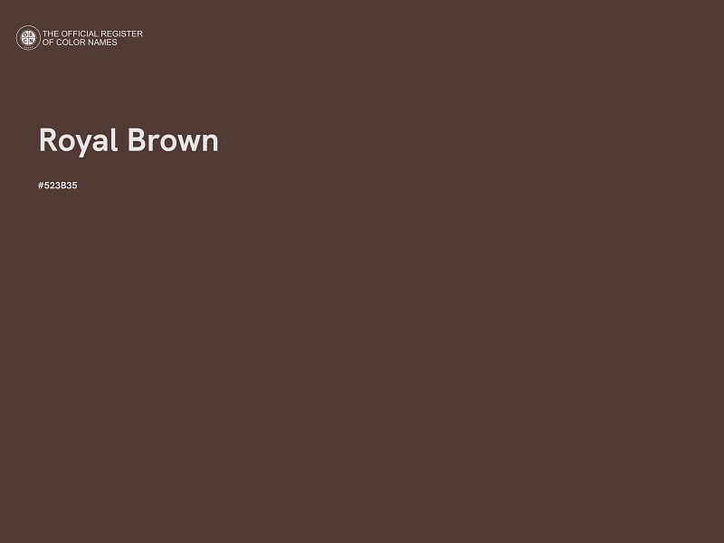 #523B35 - Royal Brown color image