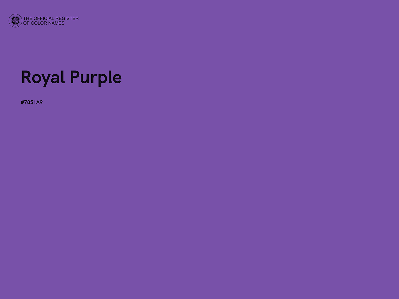 #7851A9 - Royal Purple color image
