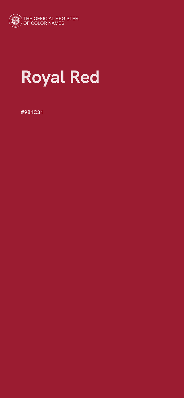 #9B1C31 - Royal Red color image