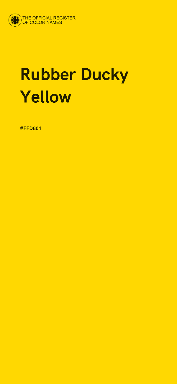 #FFD801 - Rubber Ducky Yellow color image
