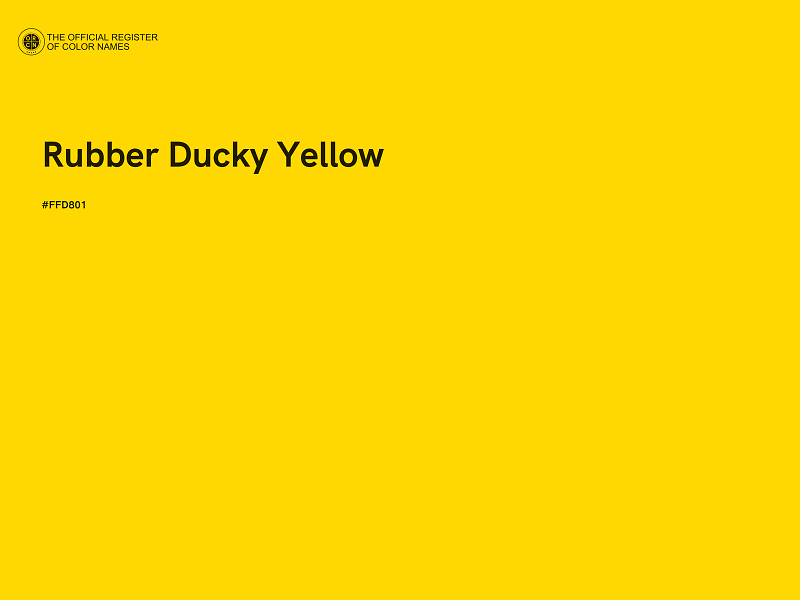 #FFD801 - Rubber Ducky Yellow color image