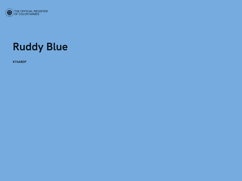 #76ABDF - Ruddy Blue color image