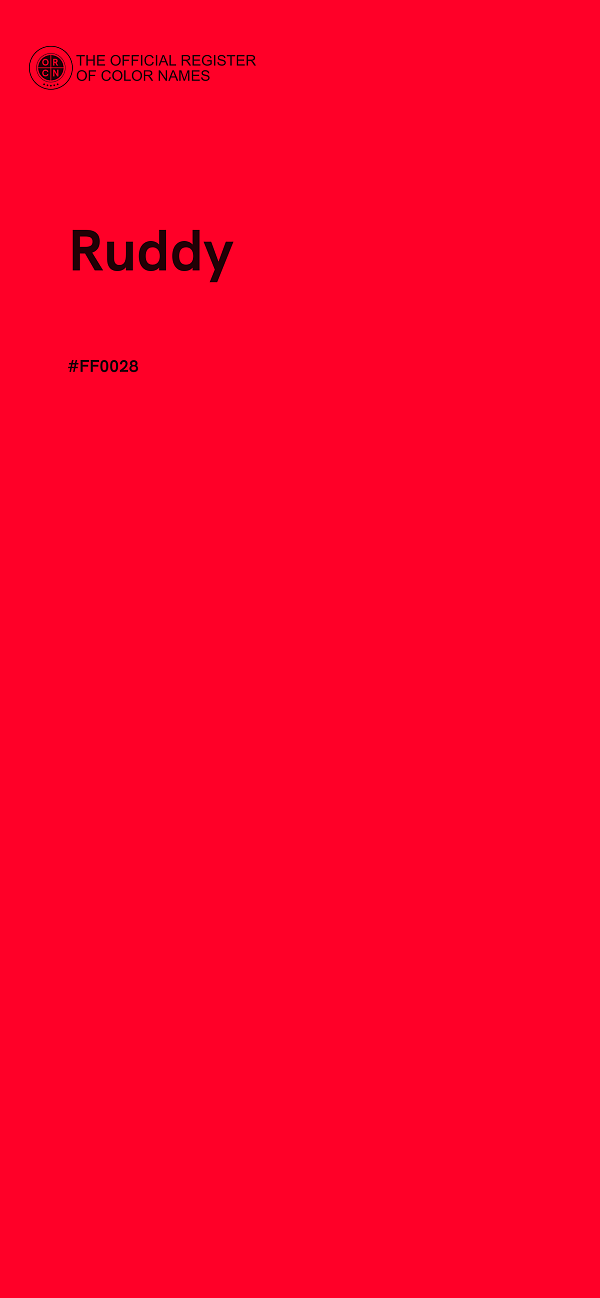 #FF0028 - Ruddy color image